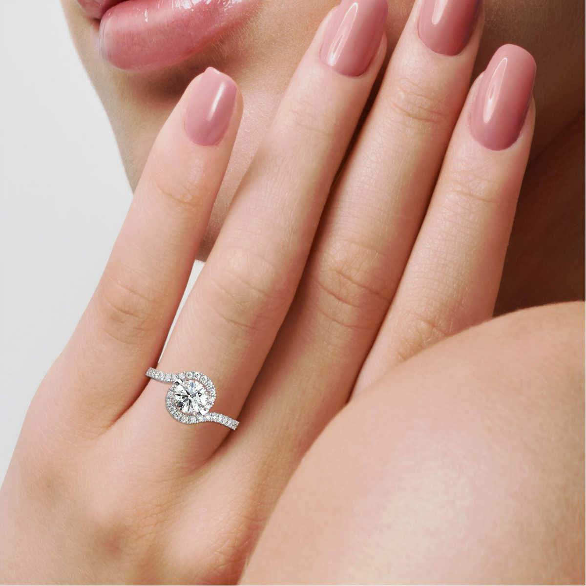 14K White Gold Noga Lab Grown Diamond Ring (2/5 ct. tw)